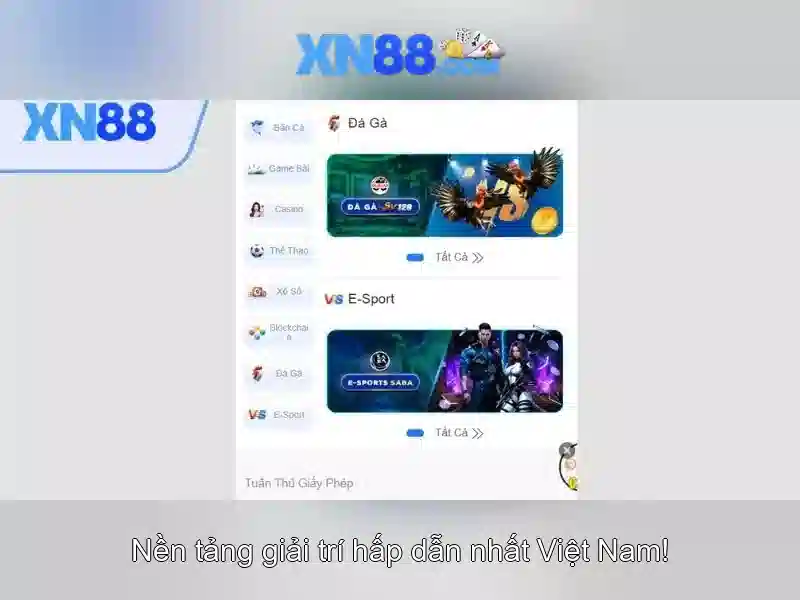 Các trò chơi có trên xn88